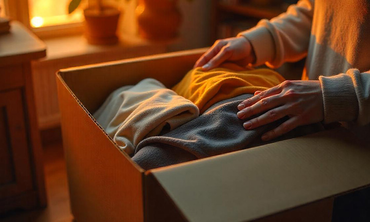 بسته‌بندی کارتن برای صنعت پوشاک